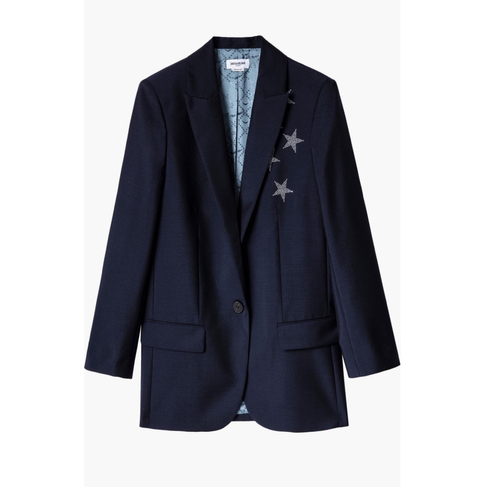 Zadig & Voltaire Viva Strass Stars Wool Blazer